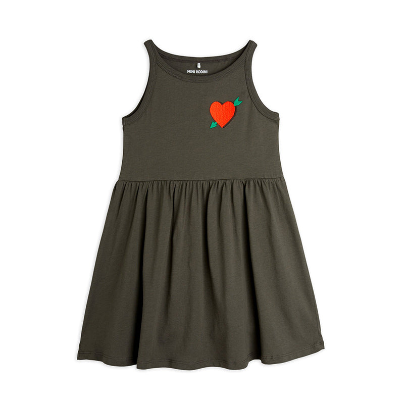 Mini Rodini - Arrowed heart embroidered tank dress - black | Scout & Co