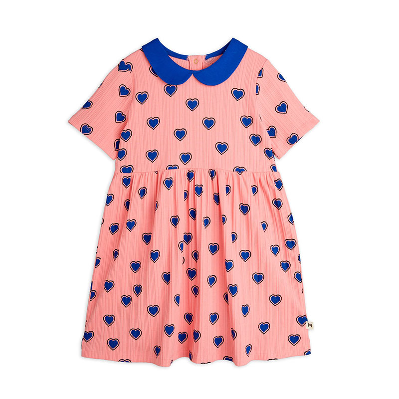 Mini Rodini - Outlined hearts dress - pink | Scout & Co