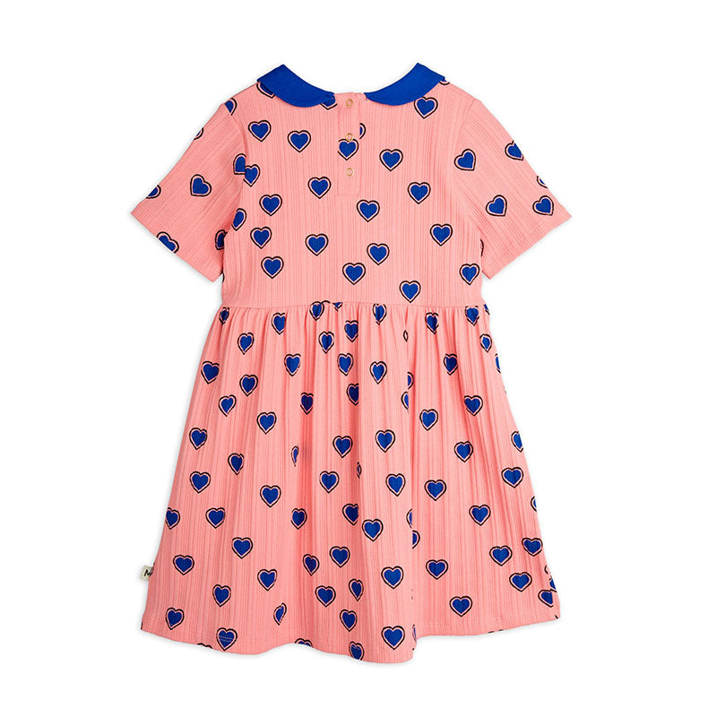 Mini Rodini - Outlined hearts dress - pink | Scout & Co