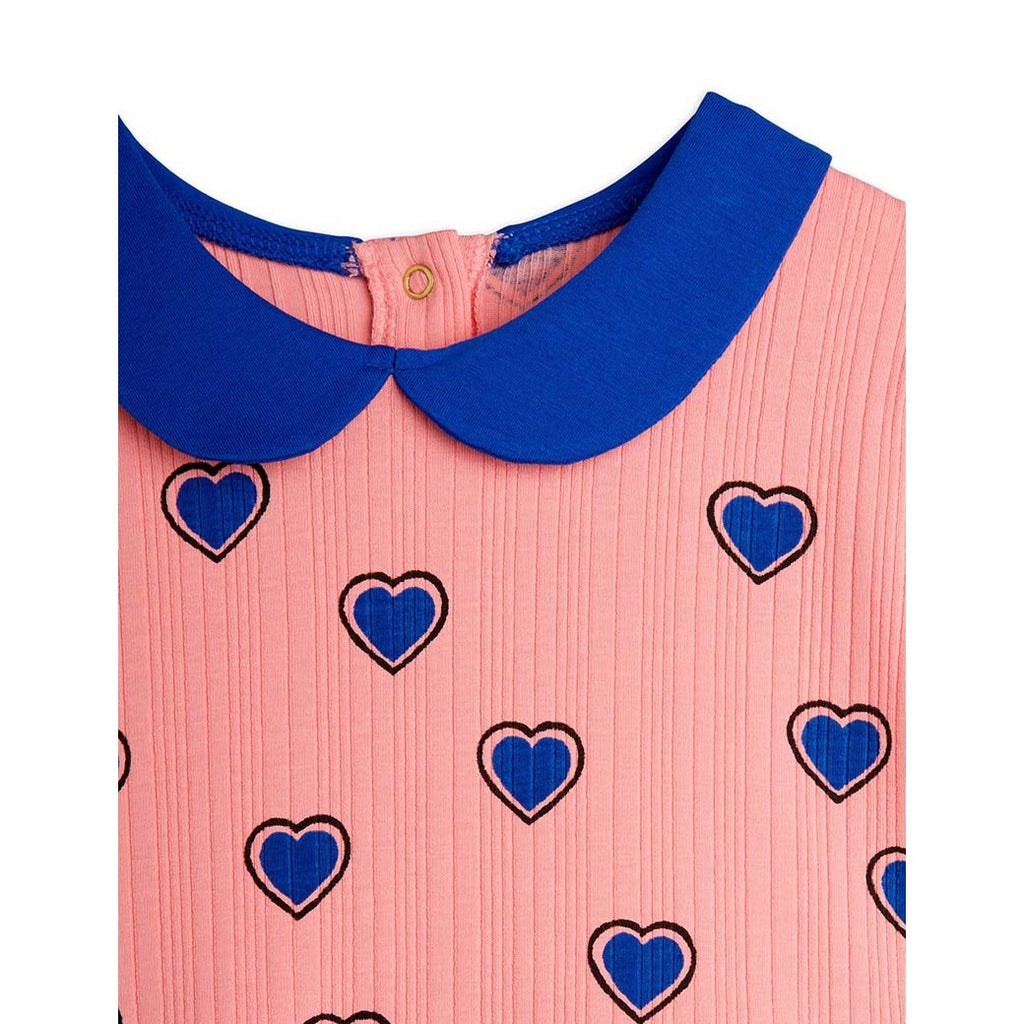 Mini Rodini - Outlined hearts dress - pink | Scout & Co