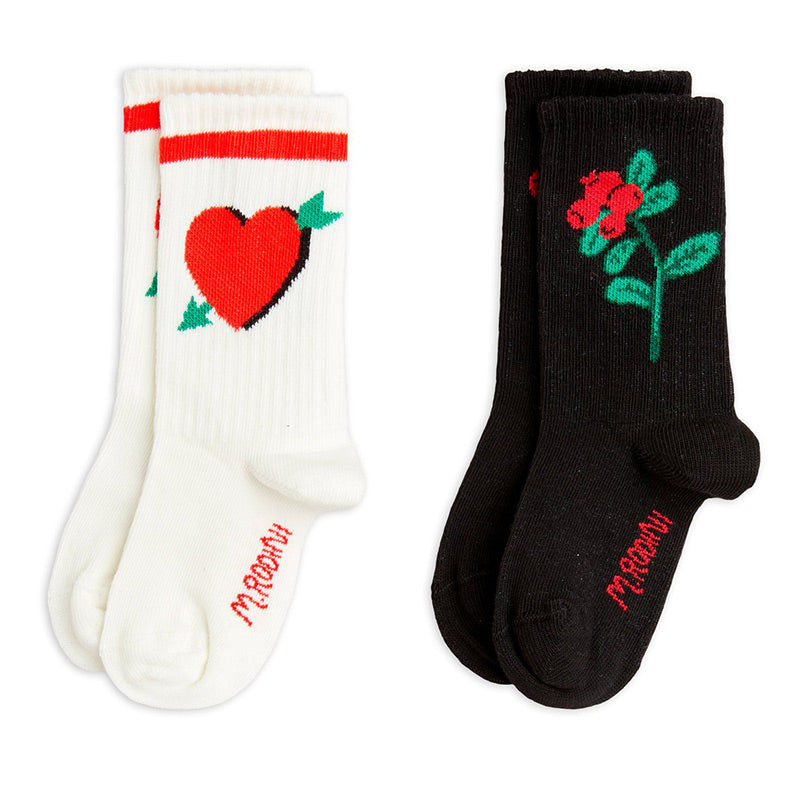 Mini Rodini - Arrowed heart socks - 2 pairs | Scout & Co