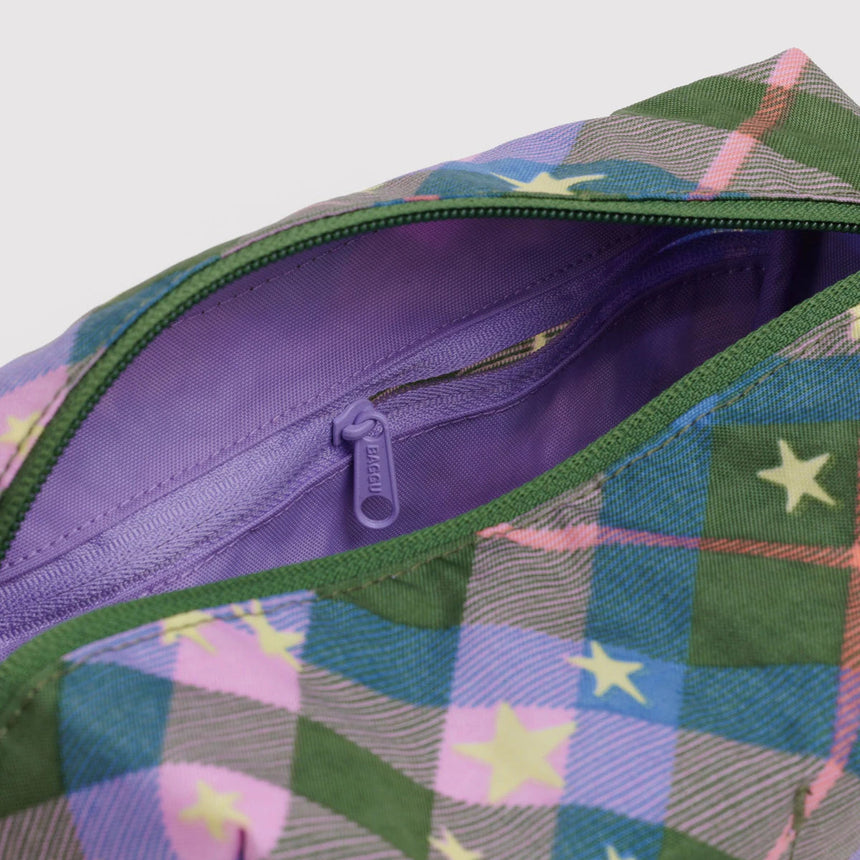Baggu - Dopp Kit toiletry bag - Green Star Plaid