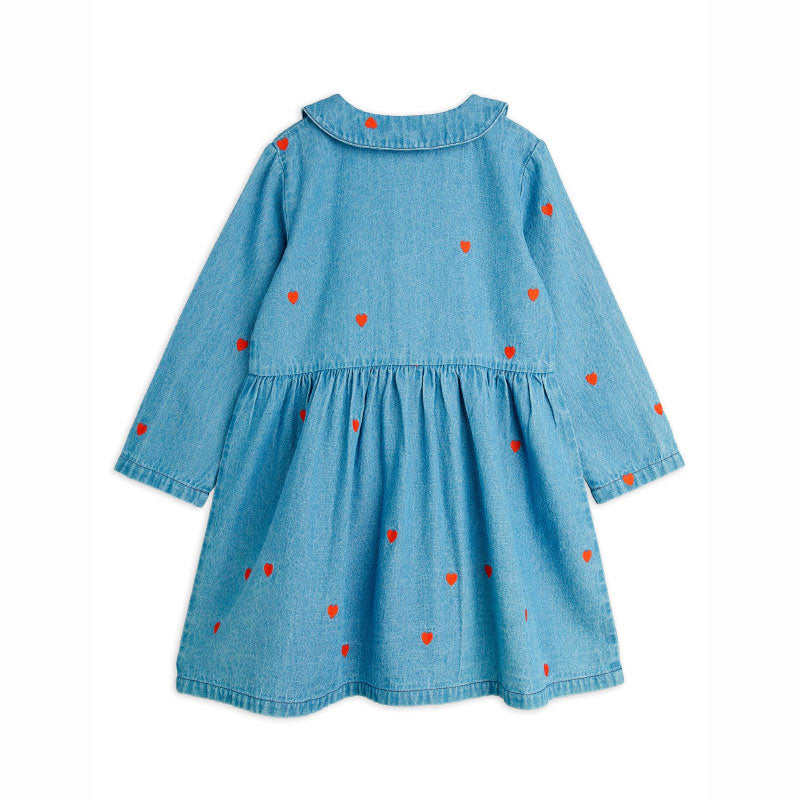 Mini Rodini - Mini Hearts woven denim dress | Scout & Co