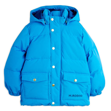 Mini Rodini - Solid blue heavy puffer jacket | Scout & Co
