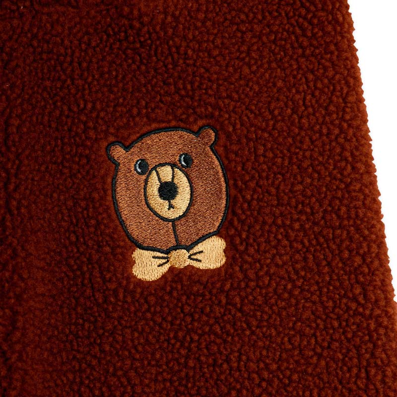 Mini Rodini - Bear embroidered pile trousers | Scout & Co