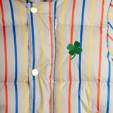Mini Rodini - Clover embroidered stripe city puffer jacket | Scout & Co