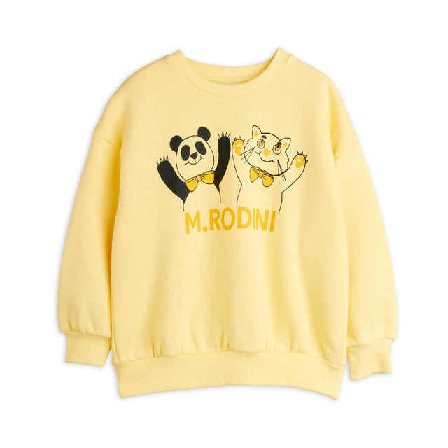 Mini Rodini - Panda & Cat sweatshirt - yellow | Scout & Co