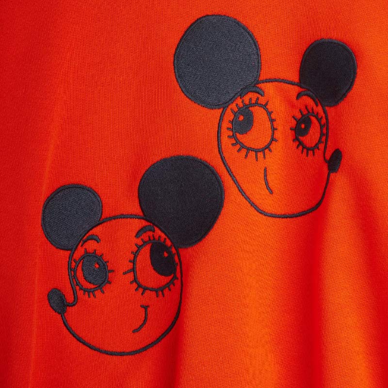 Mini Rodini - Ritzratz embroidered sweatshirt - red | Scout & Co