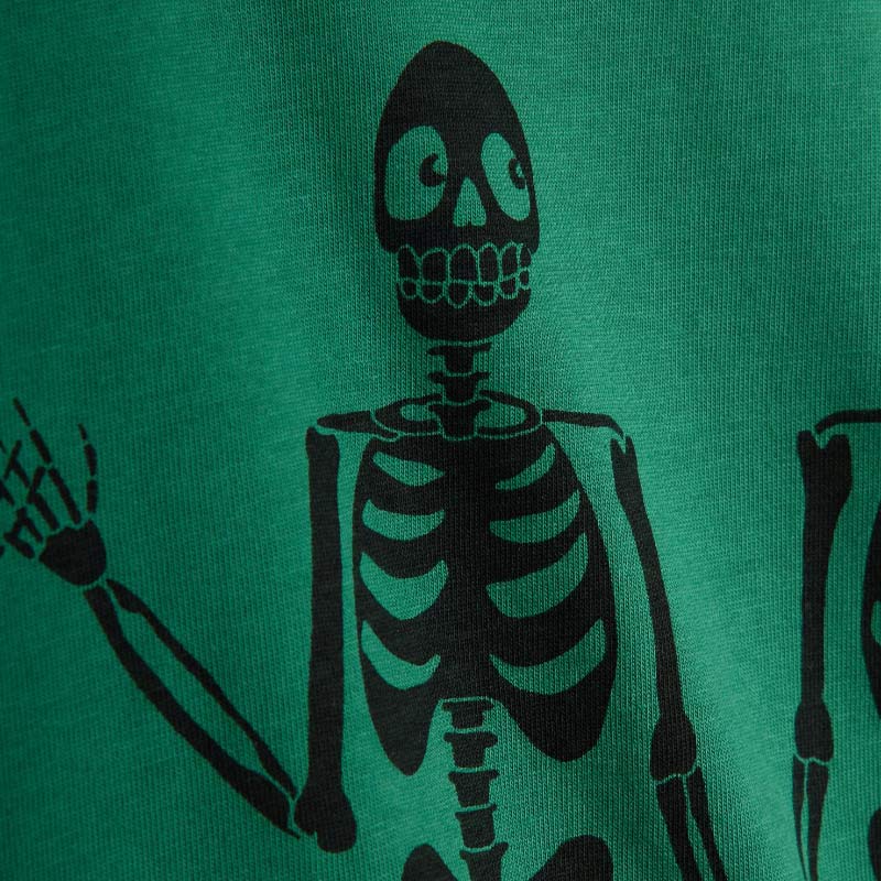 Mini Rodini - Skeleton long-sleeve T-shirt - Green | Scout & Co