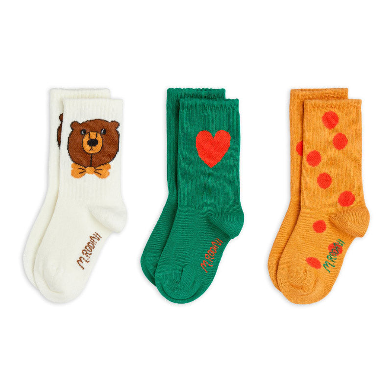 Mini Rodini - Bear socks - 3 pairs | Scout & Co