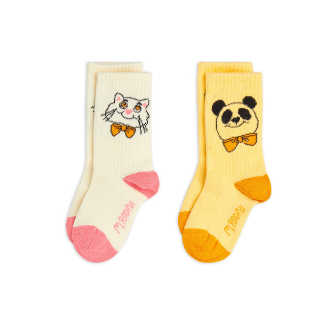 Mini Rodini - Cat & Panda socks - 2 pairs | Scout & Co
