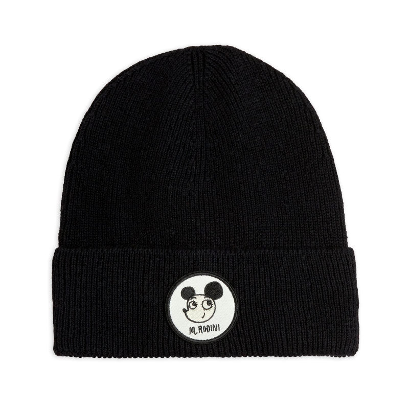 Mini Rodini - Ritzratz patch beanie hat - black | Scout & Co