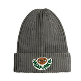 Mini Rodini x E.T. patch knitted beanie hat - grey | Scout & Co