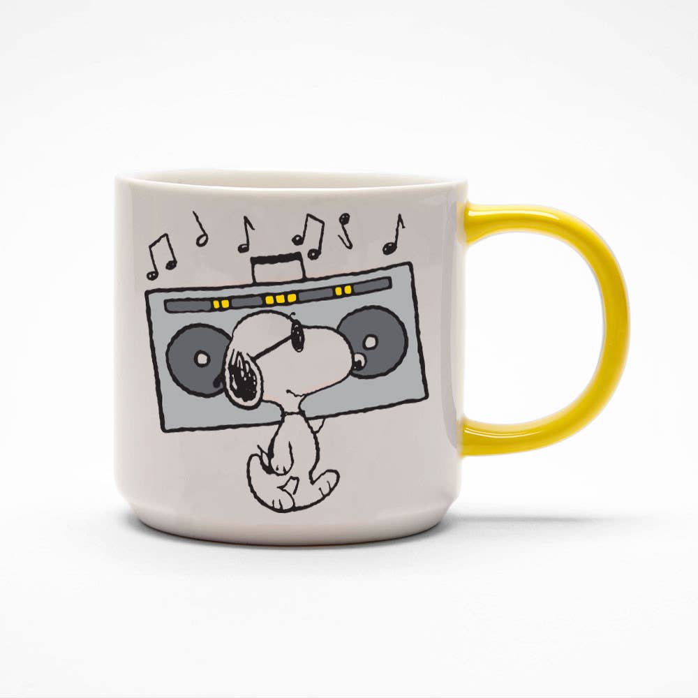 Magpie x Peanuts - Snoopy 'Music is Life' boombox mug | Scout & Co