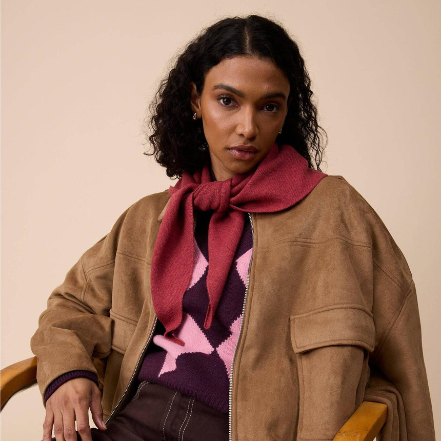 TBCo - Merino Wool Triangle Scarf in Rust | Scout & Co