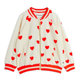 Mini Rodini - Hearts velour baseball cardigan | Scout & Co