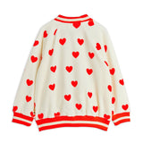 Mini Rodini - Hearts velour baseball cardigan | Scout & Co