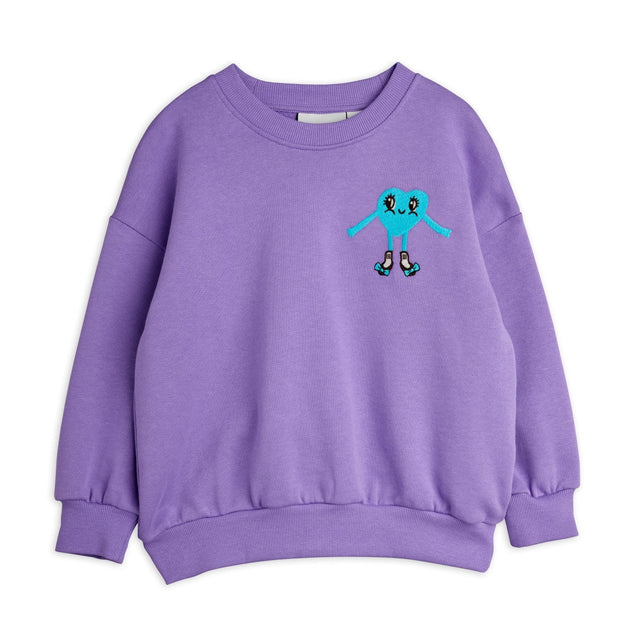 Mini Rodini - Heart In Shoes embroidered sweatshirt - purple | Scout & Co