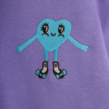 Mini Rodini - Heart In Shoes embroidered sweatshirt - purple | Scout & Co