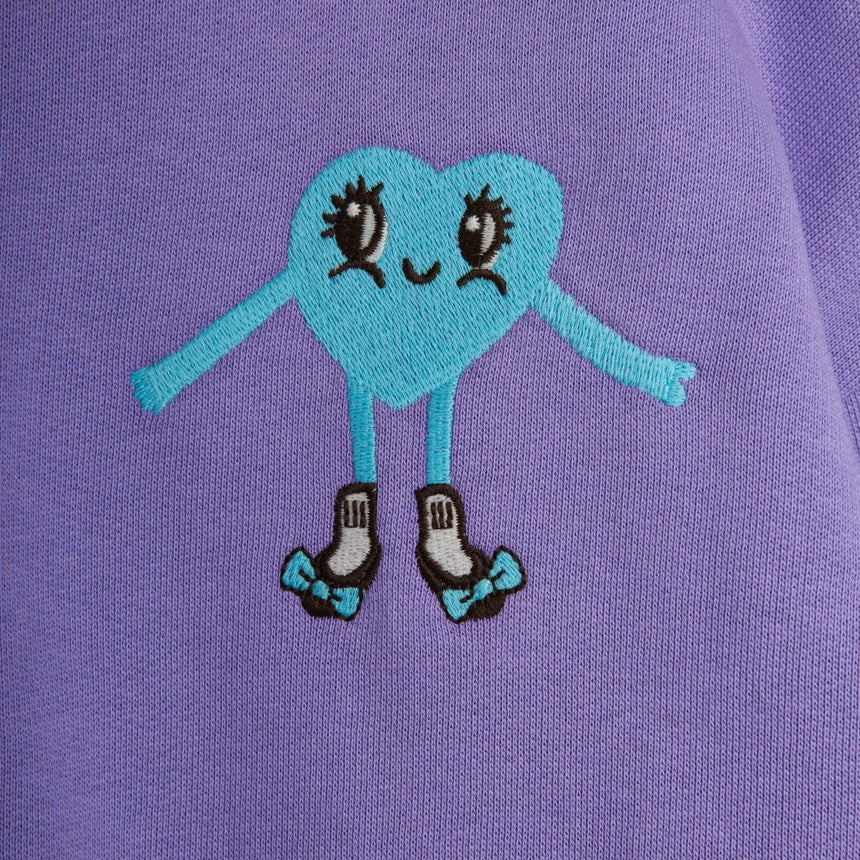 Mini Rodini - Heart In Shoes embroidered sweatshirt - purple | Scout & Co