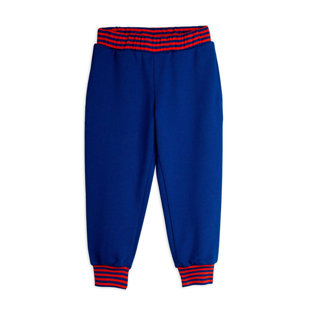 Mini Rodini - Striped rib sweatpants - blue | Scout & Co