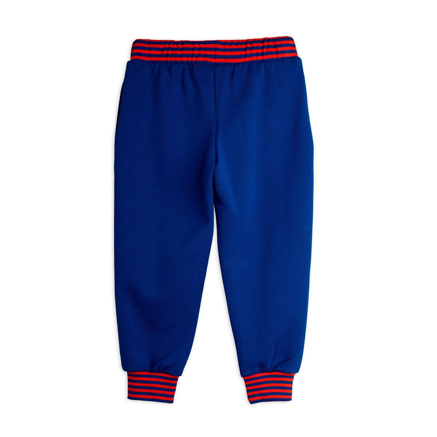 Mini Rodini - Striped rib sweatpants - blue | Scout & Co