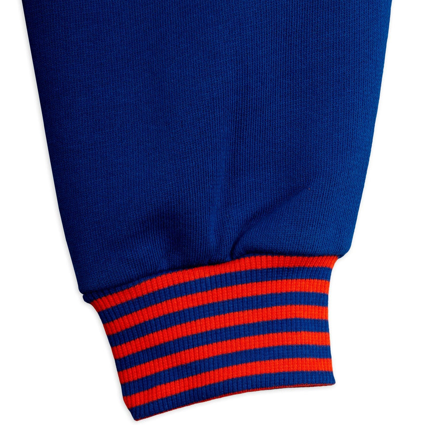 Mini Rodini - Striped rib sweatpants - blue | Scout & Co