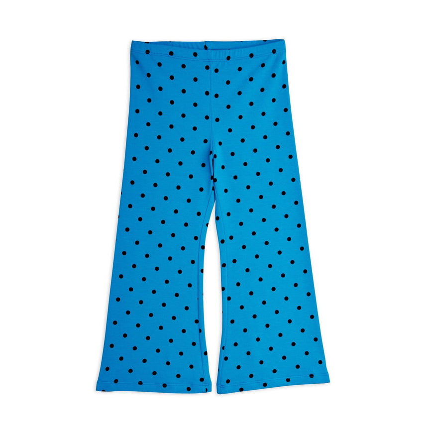 Mini Rodini - Polka dots flared trousers - blue | Scout & Co