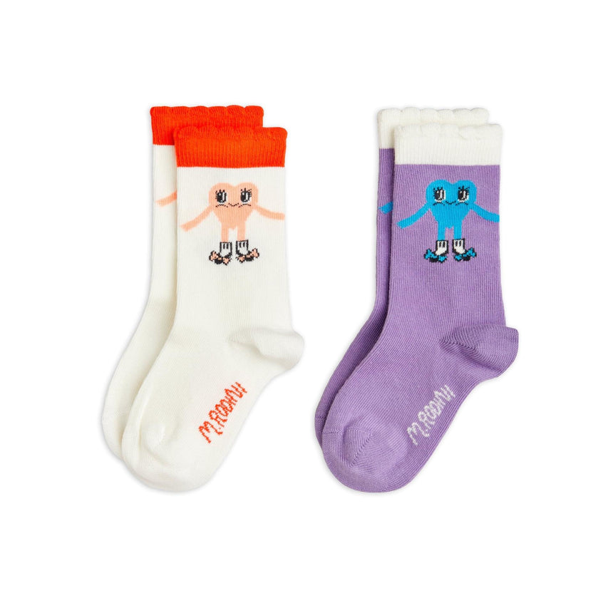 Mini Rodini - Heart In Shoes socks - 2 pairs