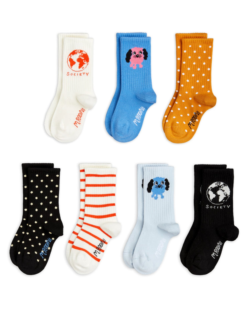 Mini Rodini - Doggies socks - 7 pairs