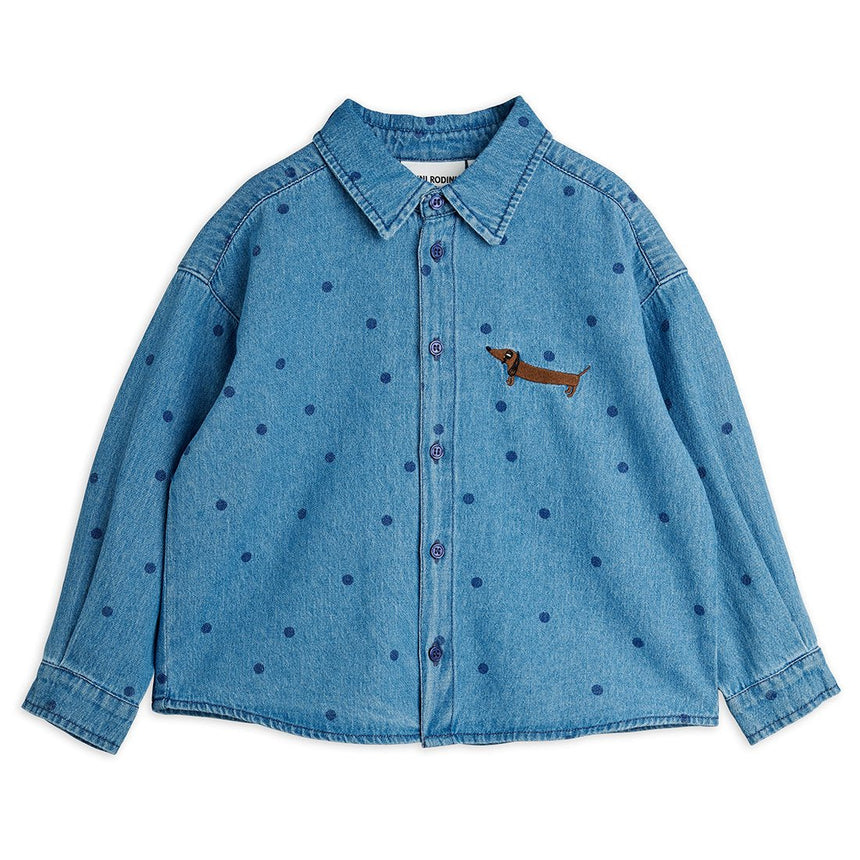 Mini Rodini - Denim dots long-sleeved shirt | Scout & Co