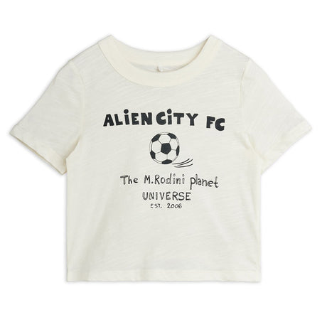 Mini Rodini - Alien City FC short-sleeved tee - off-white | Scout & Co