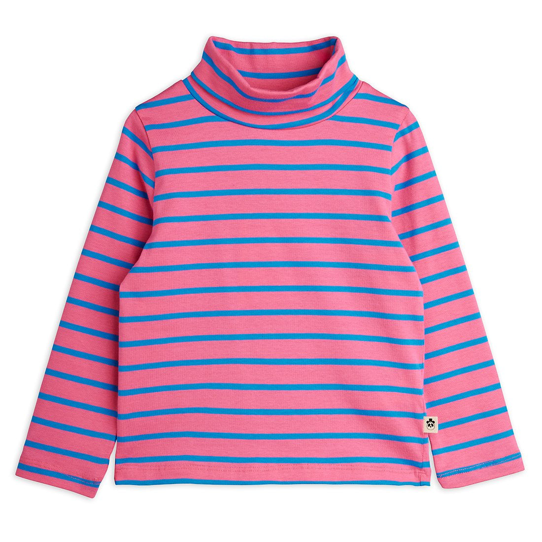 Mini Rodini Pink Stripe Turtleneck Top - UK Stockist | Scout & Co