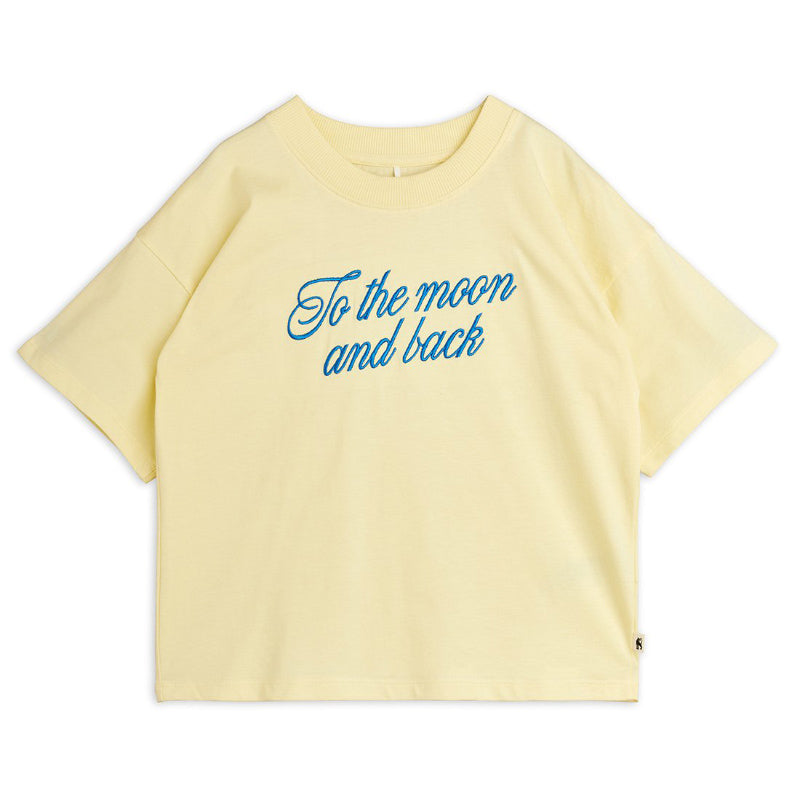 Mini Rodini - To The Moon embroidered short-sleeved tee - yellow | Scout & Co