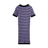 Mini Rodini - Ritzratz rib stripe dress - purple | Scout & Co
