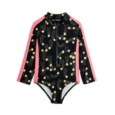 Mini Rodini - Starfall long-sleeved swimsuit - black | Scout & Co