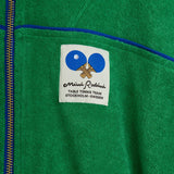 Mini Rodini - Table Tennis patch terry cardigan - green | Scout & Co