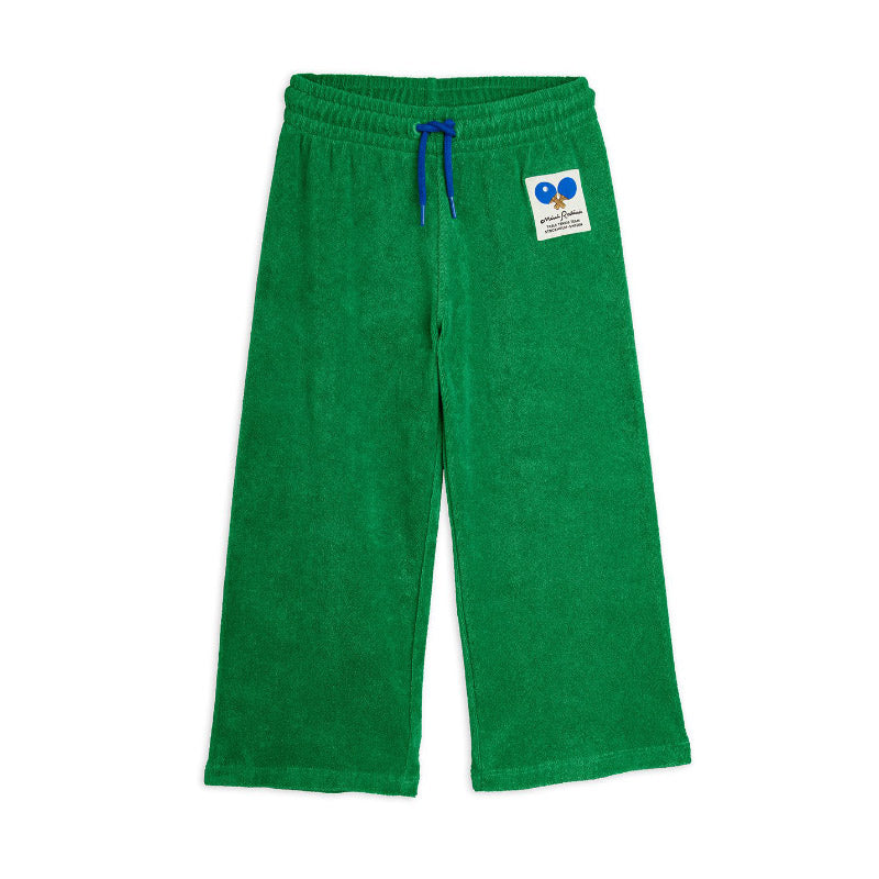 Mini Rodini - Table Tennis patch terry sweatpants - green | Scout & Co