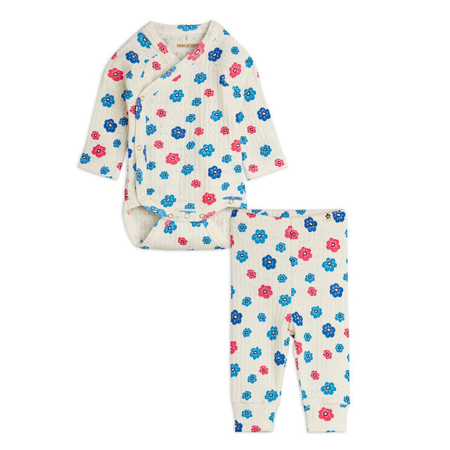 Mini Rodini - Flowers picot pointelle baby set | Scout & Co