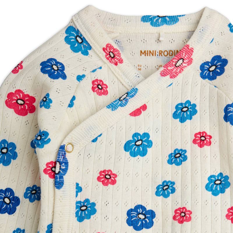 Mini Rodini - Flowers picot pointelle baby set | Scout & Co