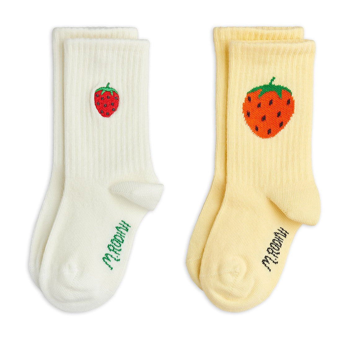 Mini Rodini - Strawberry embroidered socks - 2 pairs | Scout & Co