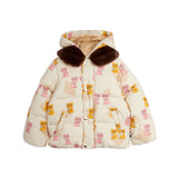 Mini Rodini - Kittens faux-fur collar puffer jacket
