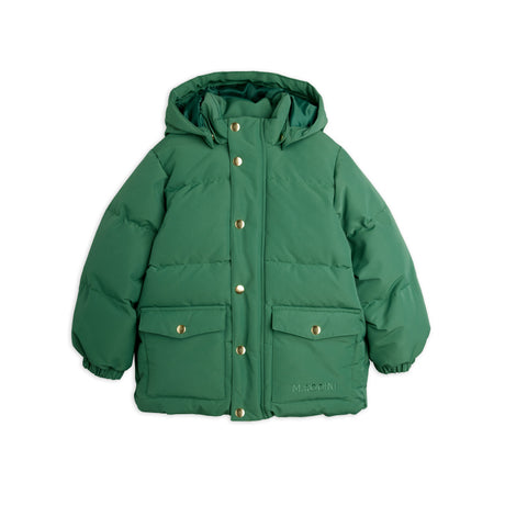 Mini Rodini - Solid heavy puffer jacket – green