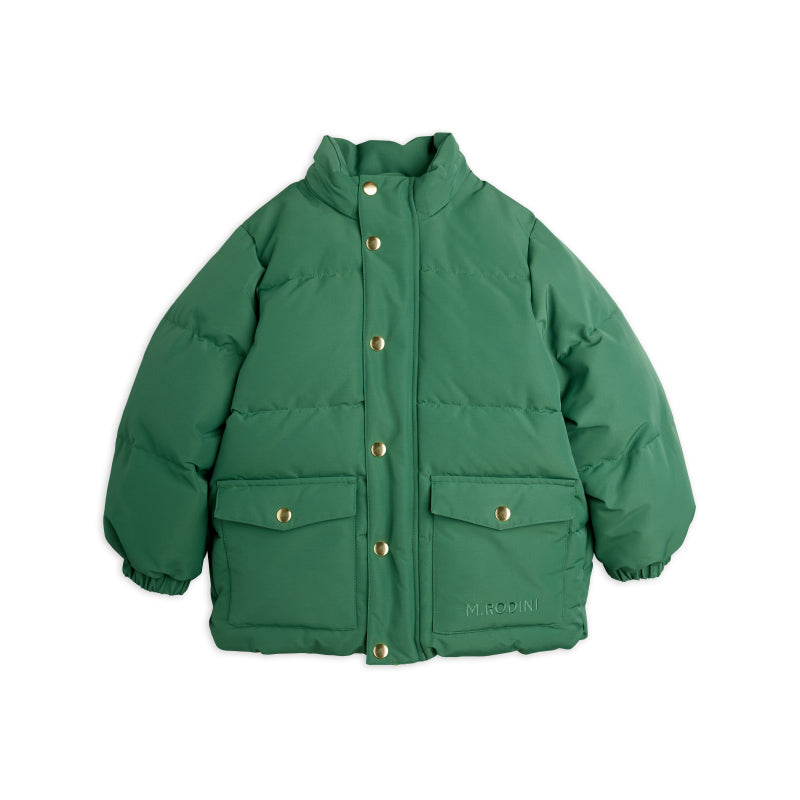 Mini Rodini - Solid heavy puffer jacket – green