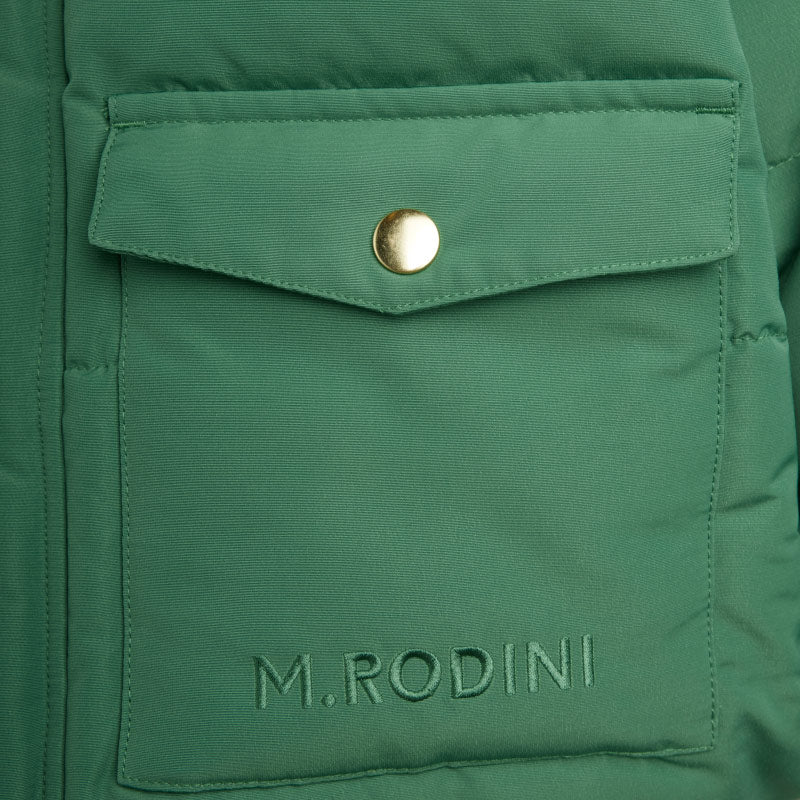 Mini Rodini - Solid heavy puffer jacket – green