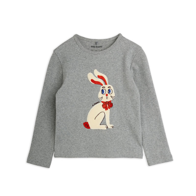 Mini Rodini - Rabbit appliqué long-sleeved top
