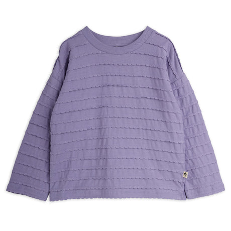Mini Rodini - Textured frill long-sleeve tee - purple | Scout & Co