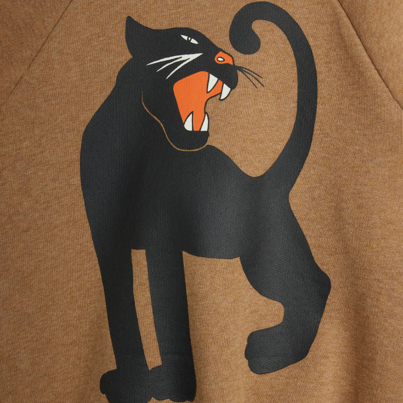 Mini Rodini - Panther melange sweatshirt - brown