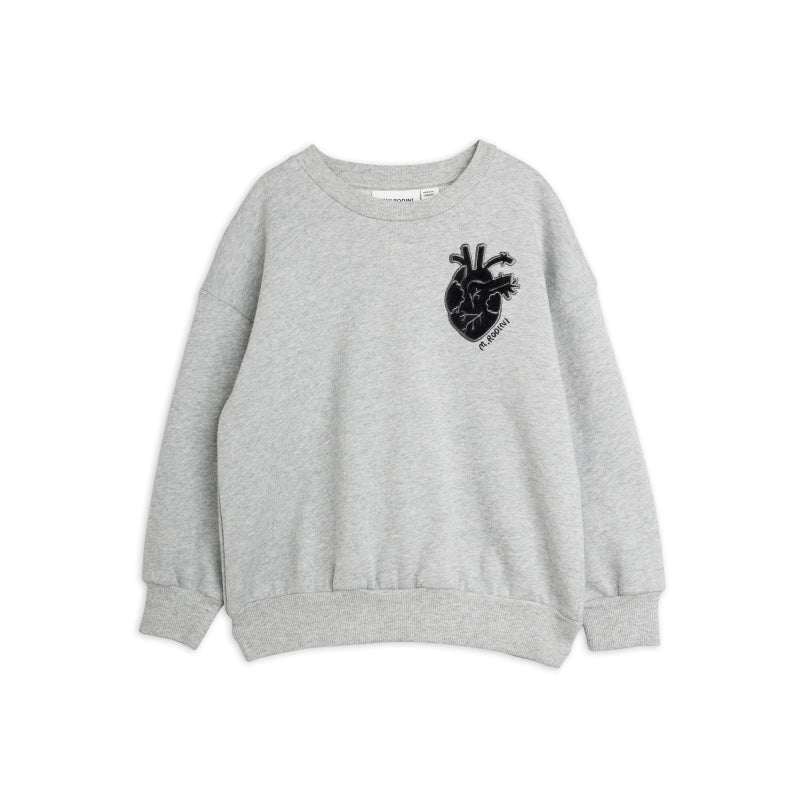 Mini Rodini - Heart appliqué sweatshirt - grey
