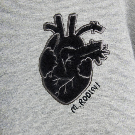 Mini Rodini - Heart appliqué sweatshirt - grey | Scout & Co